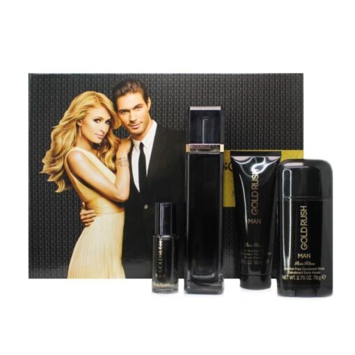 ESTUCHE PARIS HILTON GOLD RUSH HOMBRE (4 PIEZAS)