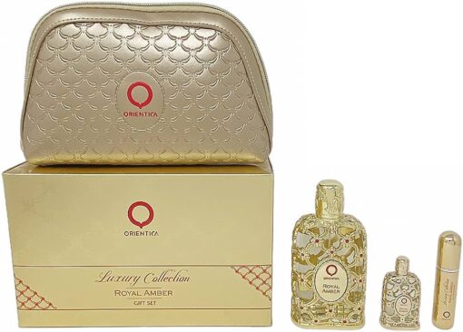 ESTUCHE AL HARAMAIN ORIENTICA ROYAL AMBER (4 PIEZAS)