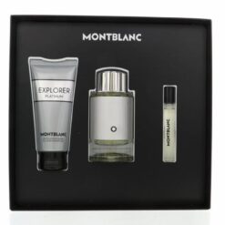 ESTUCHE MONT BLANC EXPLORER PLATINUM (3 PIEZAS)