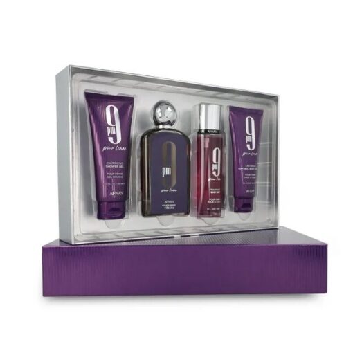 ESTUCHE AFNAN 9 PM MUJER  (4 PIEZAS)