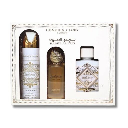 ESTUCHE LATTAFA BADEE AL OUD HONOR & GLORY (3 PIEZAS) - Imagen 2