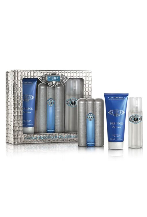 ESTUCHE CUBA PRESTIGE PLATINUM HOMBRE (3 PIEZAS)