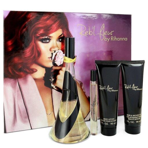 ESTUCHE RIHANNA REB LE FLEUR (4 PIEZAS)