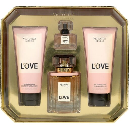 ESTUCHE VICTORIA'S SECRET LOVE MUJER (4 PIEZAS)