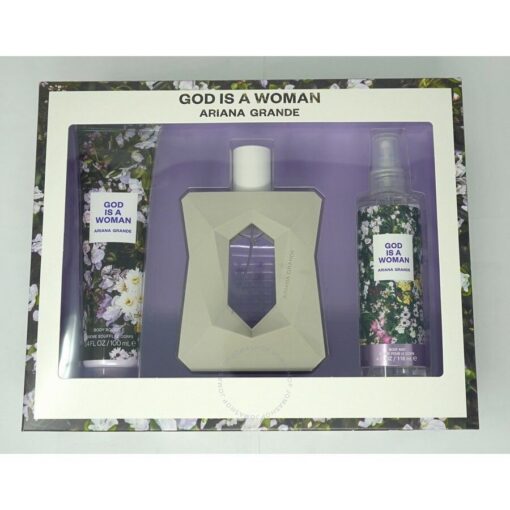 ESTUCHE ARIANA GRANDE GOD IS A WOMAN (3 PIEZAS)