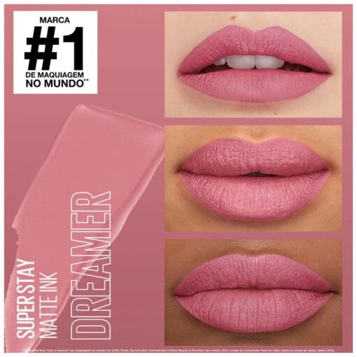 MAQUILLAJE MAYBELLINE (LABIAL LIQUIDO SUPER STAY VINYL INK) (10 DREAMER) - Imagen 2
