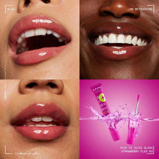 MAQUILLAJE NYX ( BRILLO LABIAL HIDRATANTE) (STRAWBERRY FLEX) (E-13) - Imagen 2