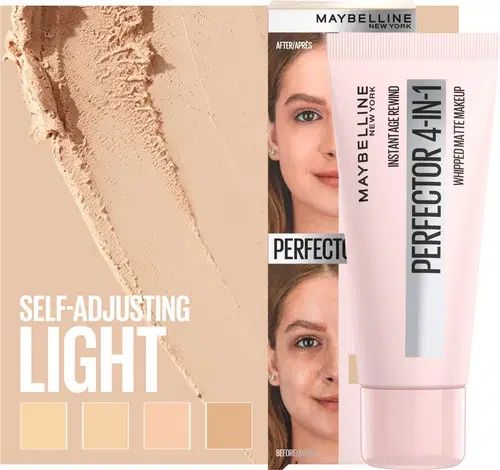 MAQUILLAJE MAYBELLINE ( 4 EN 1 PREBASE-CORRECTOR-ILUMINADOR-CREMA) (01 LIGHT- E6)