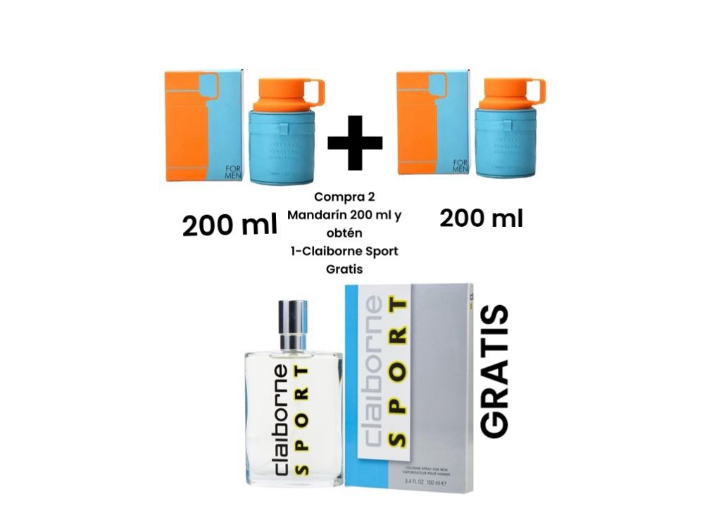 ARMAF ODYSSEY MANDARIN SKY UNISEX 200 ML EDP+CLAIBORNE SPORT GRATIS (2+1 GRATIS)