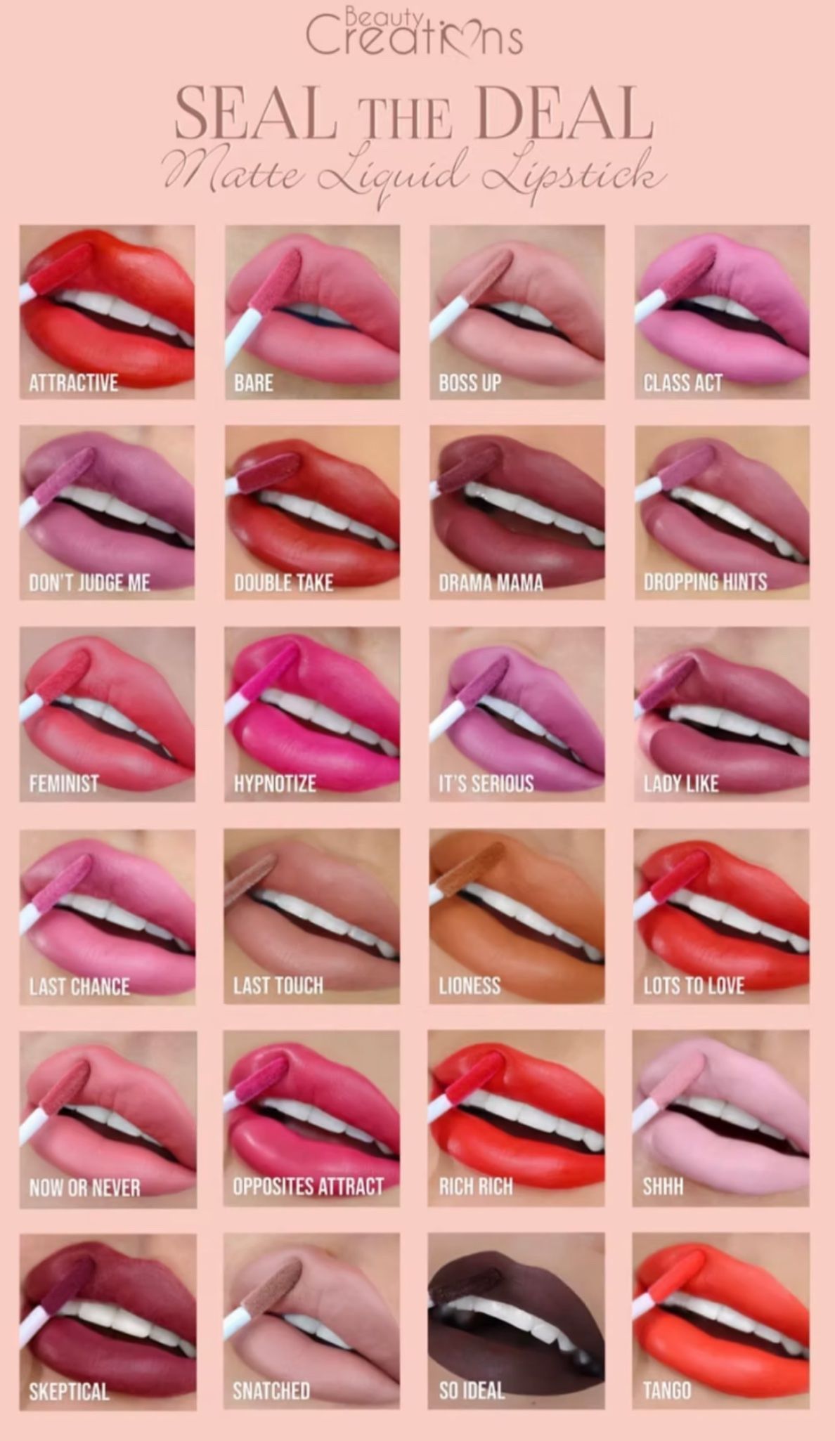 MAQUILLAJE BEAUTY CREATIONS (LABIAL LIQUIDO MATE) (BARE)