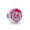 PANDORA Clip de Flores Rosadas