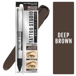MAQUILLAJE MAYBELLINE (DUO DE LEVANTAMIENTO DE CEJAS TATTOO STUDIO (260 DEEP BROWN)
