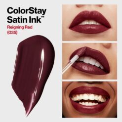 MAQUILLAJE REVLON (LABIAL LIQUIDO SATIN INK) (REIGNING RED 035)