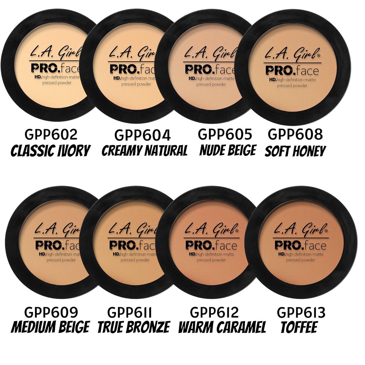 MAQUILLAJE L.A. GIRL ( POLVO COMPACTO MATE) (GPP605 NUDE BEIGE) - Imagen 2