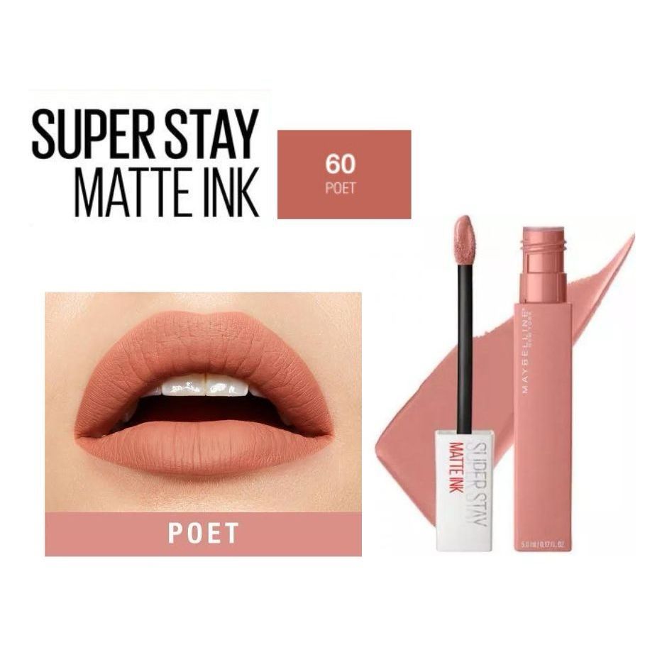 MAQUILLAJE MAYBELLINE (LABIAL LIQUIDO SUPER STAY MATTE INK) (60 POET) - Imagen 3
