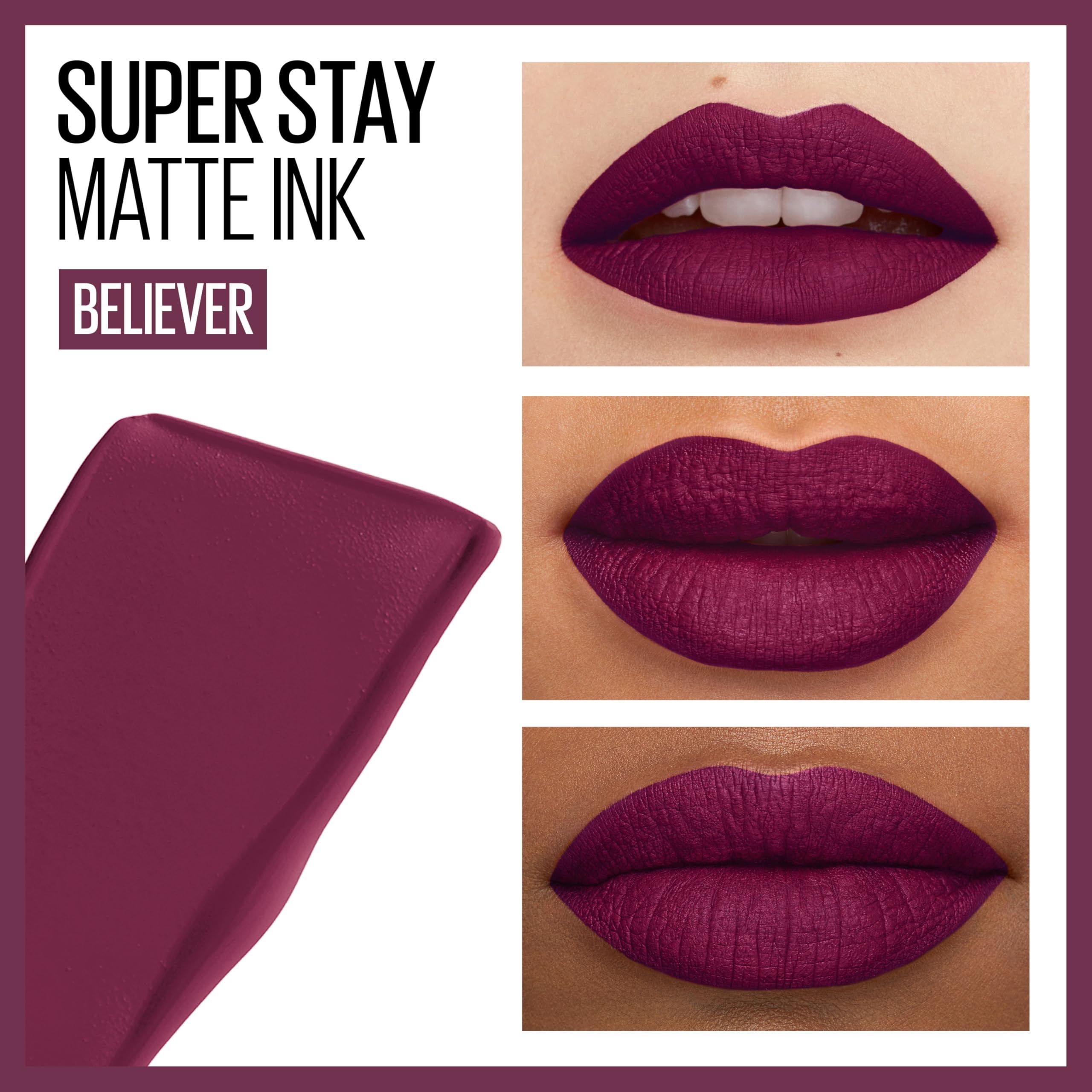 MAQUILLAJE MAYBELLINE (LABIAL LIQUIDO SUPER STAY MATTE INK) (40 BELIEVER)