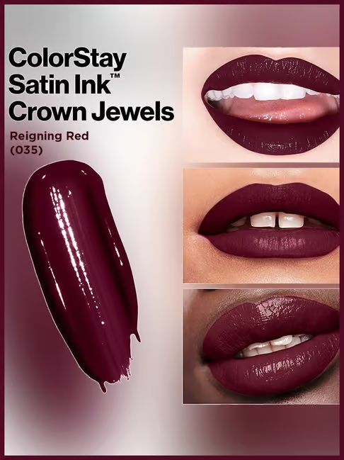 MAQUILLAJE REVLON (LABIAL LIQUIDO SATIN INK) (REIGNING RED 035) - Imagen 2