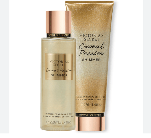 VICTORIA’S SECRET COCONUT PASSION SHIMMER (PROMOCION PAREJA-BODY Y CREMA)