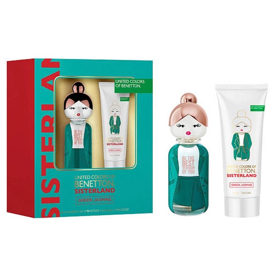 ESTUCHE BENETTON SISTERLAND GREEN JASMINE EDT (2 PIEZAS)