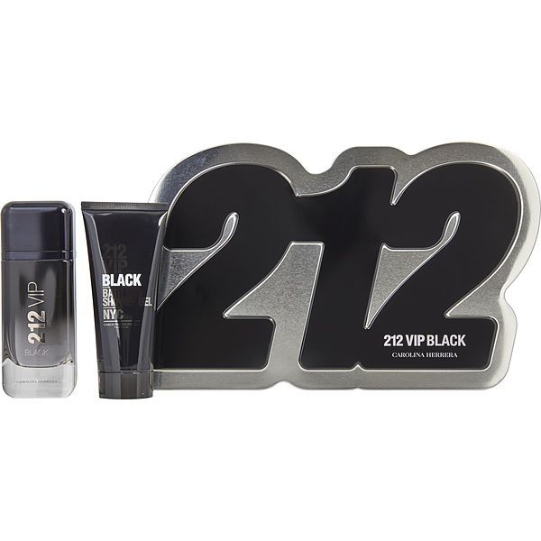 ESTUCHE CAROLINA HERRERA 212 VIP BLACK (2 PIEZAS CAJA METAL)